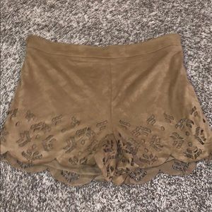 suede shorts